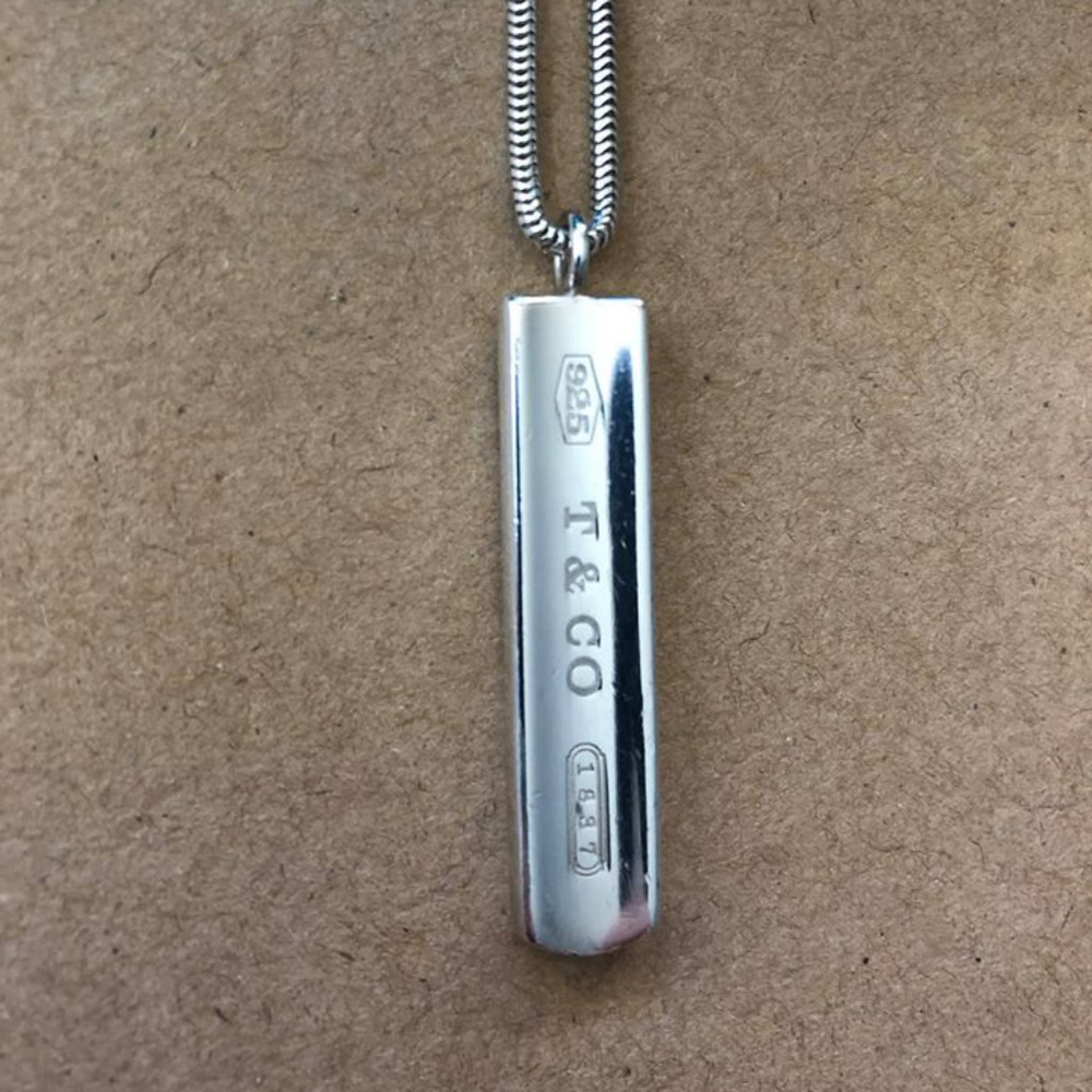 Tiffany & Co. Silver Ingot Bar Necklace